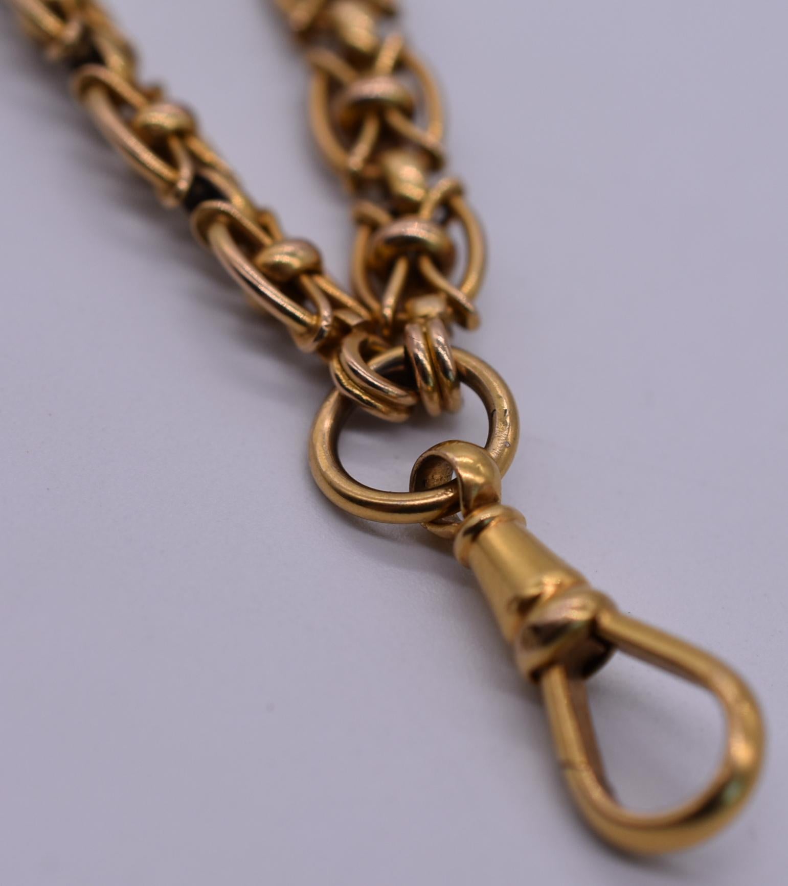 Antique English 18 Karat Watch Chain, C 1900 4