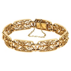 Bracelet français ancien en or jaune 18 carats