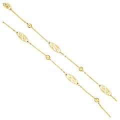 Antique French Collar de cadena de oro amarillo de 18 quilates 21" Belle Epoque, ca. 1910