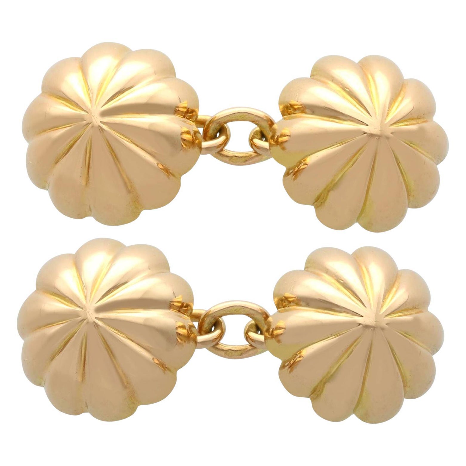 Gemelos antiguos franceses de oro amarillo de 18 quilates Circa 1910