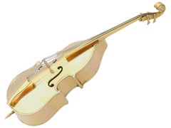 Antikes französisches 18 Karat Gelbgold Doppel Bass-Modell, Modell um 1920