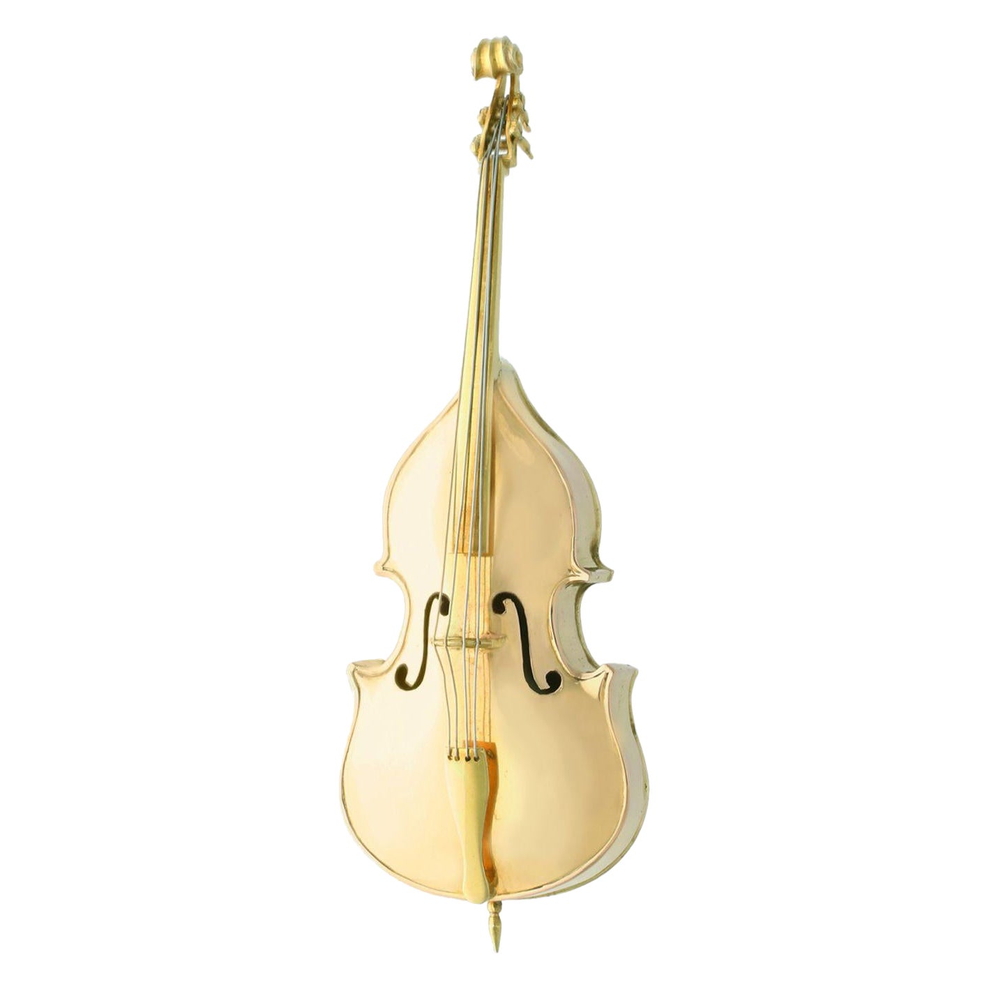 Antique French 18k Yellow Gold Double Bass Model Circa 1920 For Sale