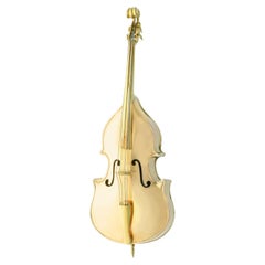 Antique French 18k Yellow Gold Double Bass Model Circa 1920