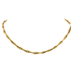 Antique French 18k Yellow Gold Fancy Link Necklace
