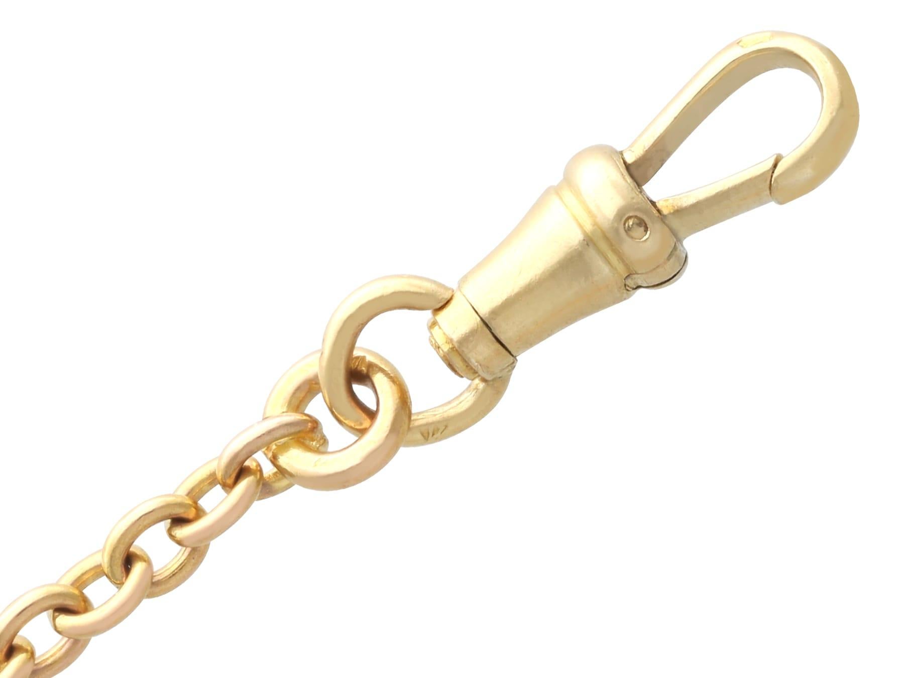 Catena Longuard francese in oro giallo 18k Circa 1900 in vendita 6