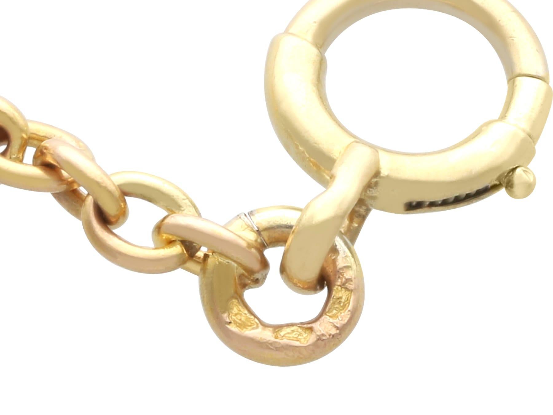 Catena Longuard francese in oro giallo 18k Circa 1900 in vendita 7