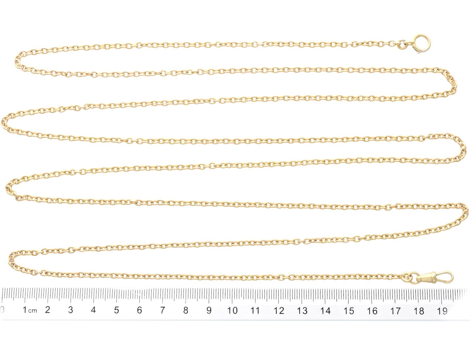 Catena Longuard francese in oro giallo 18k Circa 1900 in vendita 8