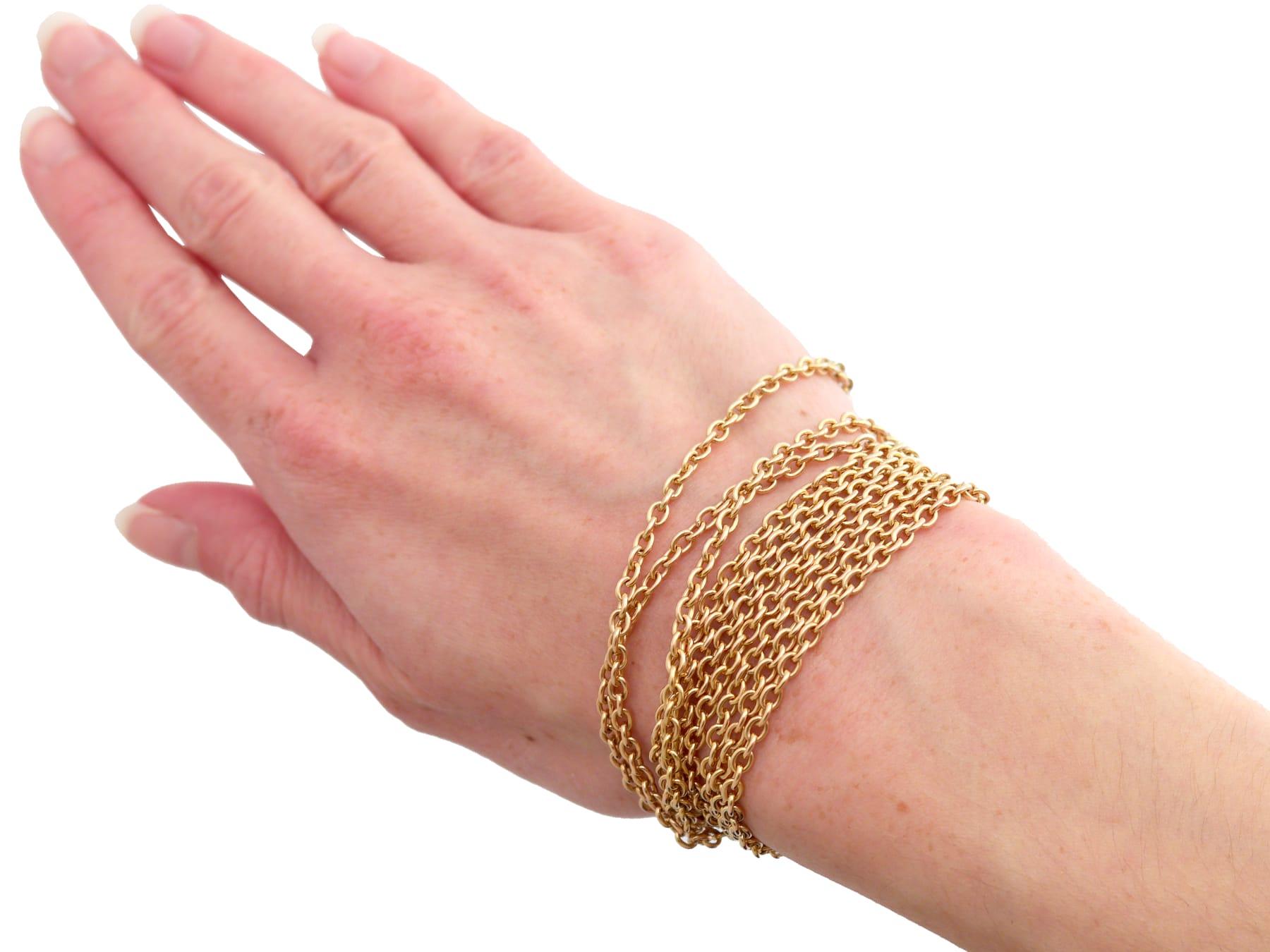 Catena Longuard francese in oro giallo 18k Circa 1900 in vendita 11