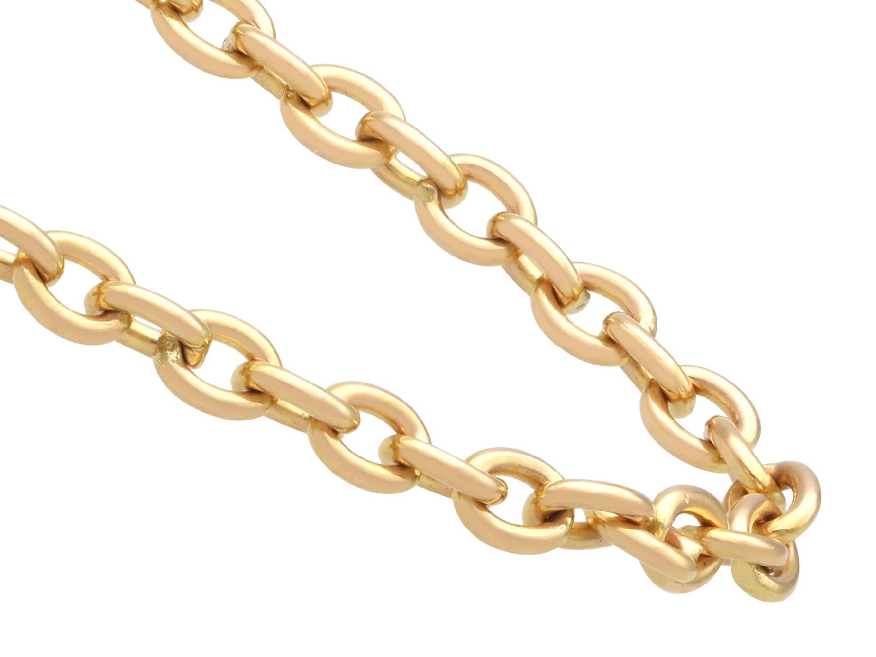 Catena Longuard francese in oro giallo 18k Circa 1900 in vendita 3