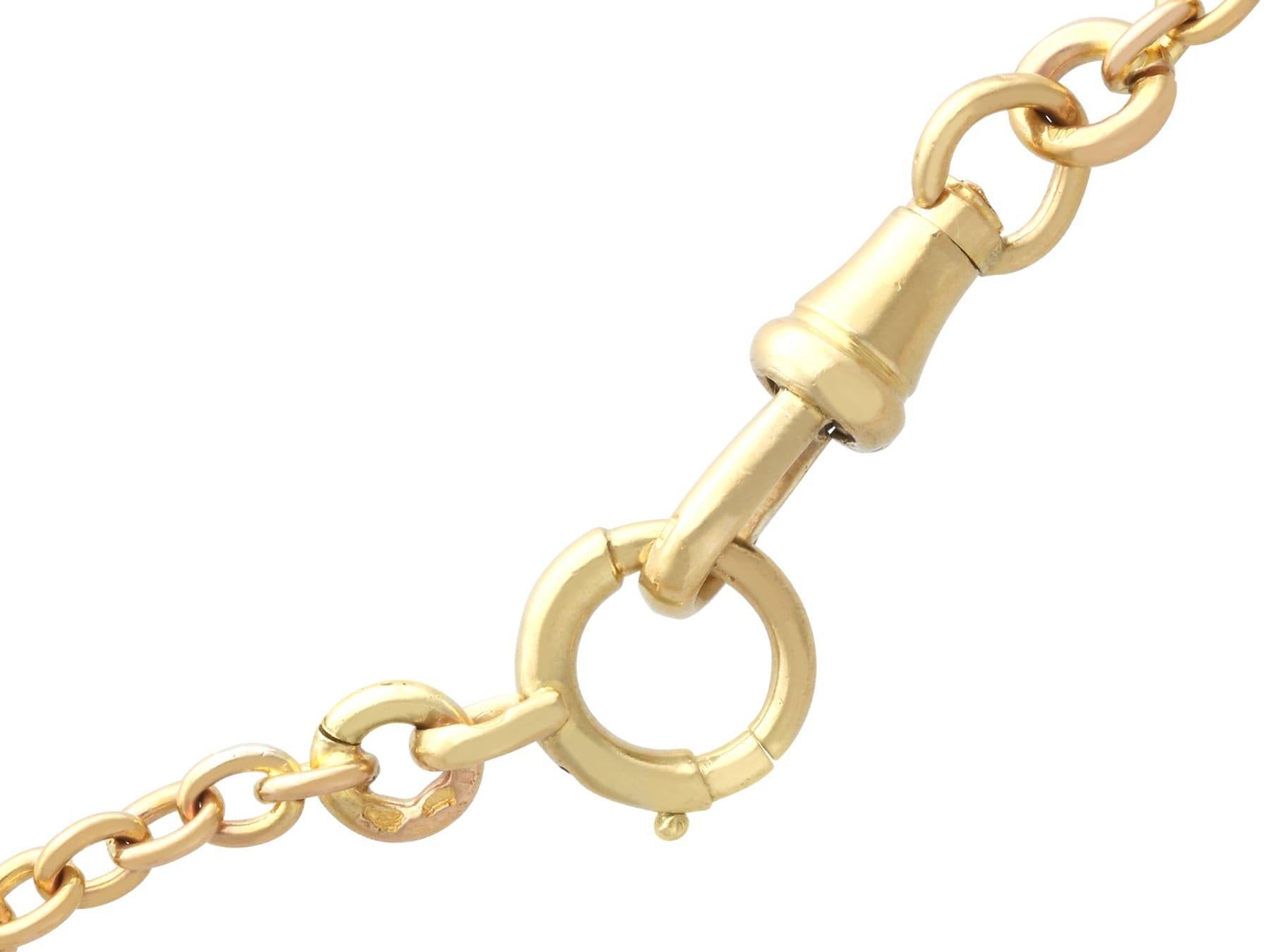 Catena Longuard francese in oro giallo 18k Circa 1900 in vendita 4