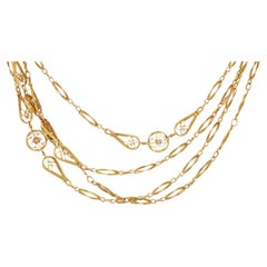 Antique French 18K Yellow Gold Necklace