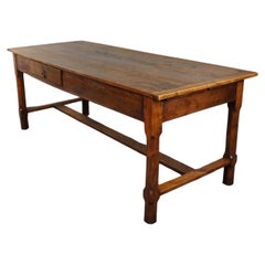 Used French 18th-century dining table with drawer and cutting board