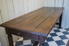 Antique French 18th Century oak Farmhouse kitchen dining Table