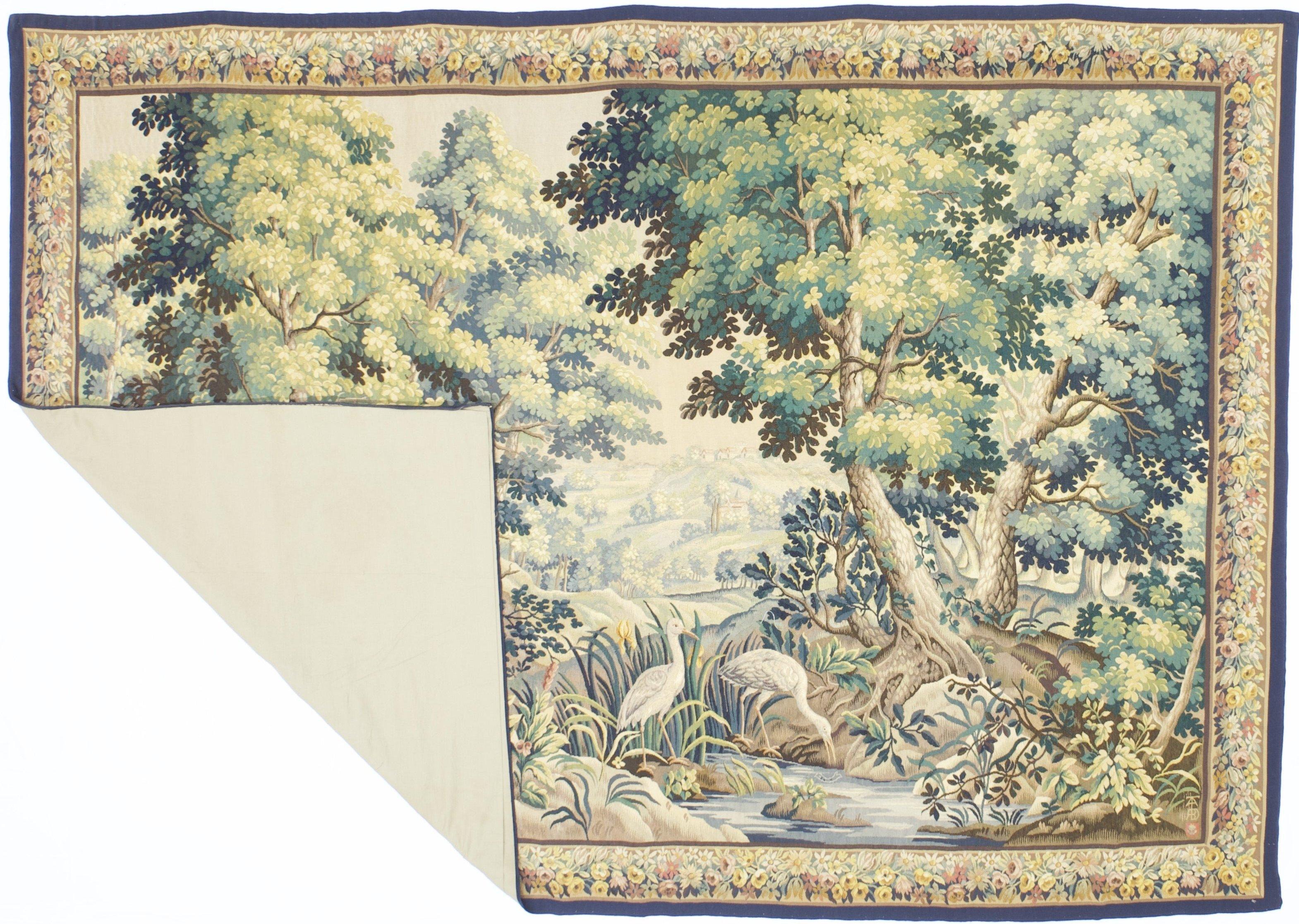 Antique French Tapiz del siglo XVIII 6'7