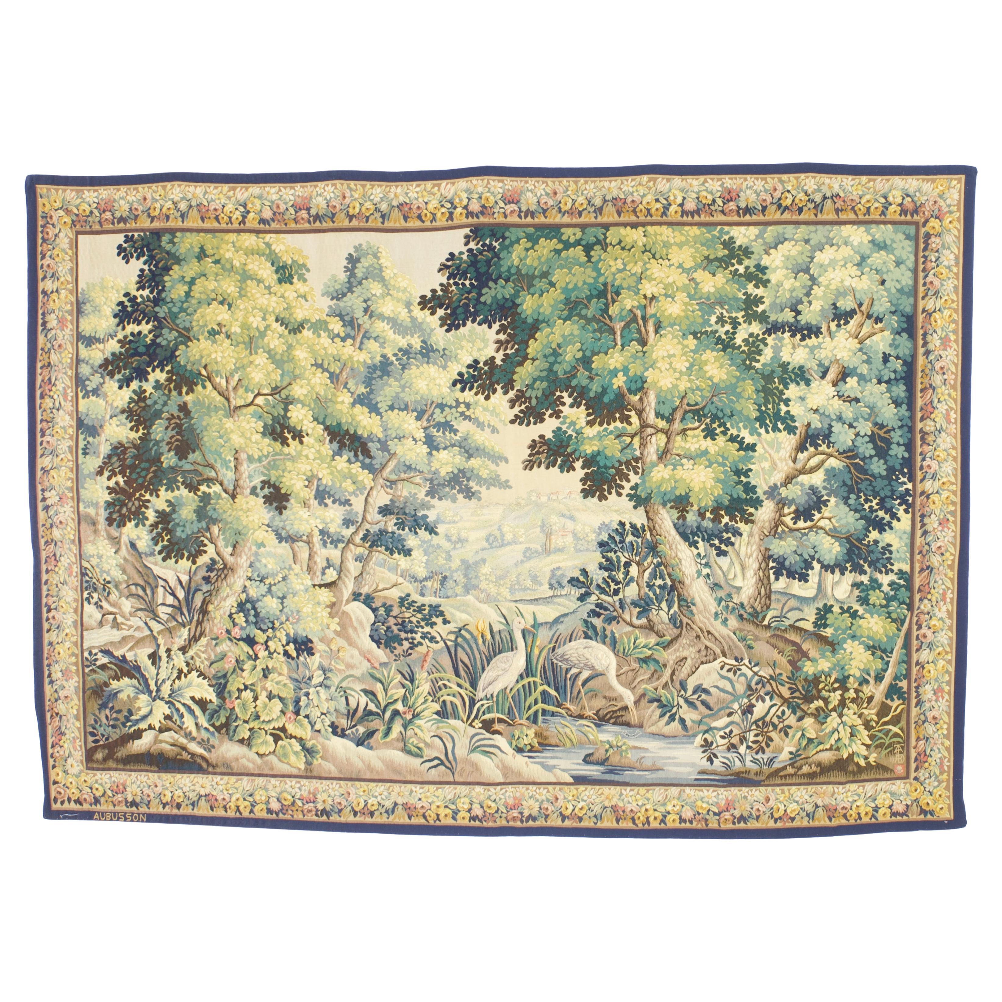 Antique French Tapiz del Siglo XVIII 6'7" x 9'3" (6'7" x 9'3") en venta