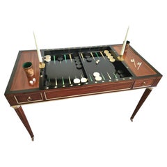 Antique French 18th Tric Trac Game Table, Chess, Backgammon & Cards