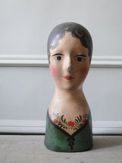 Antique French 19th Century Wig Head