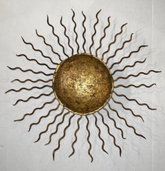 Antique French 1940's Century Sunburst Light - Wall or Ceiling