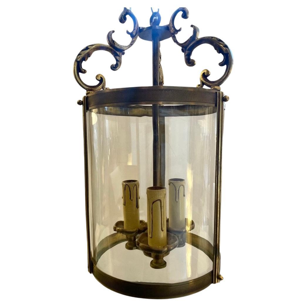 Antique French 1950's Hall Lantern For Sale