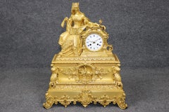 Antique French 19th C. English Style Mantle Clock by Guenee