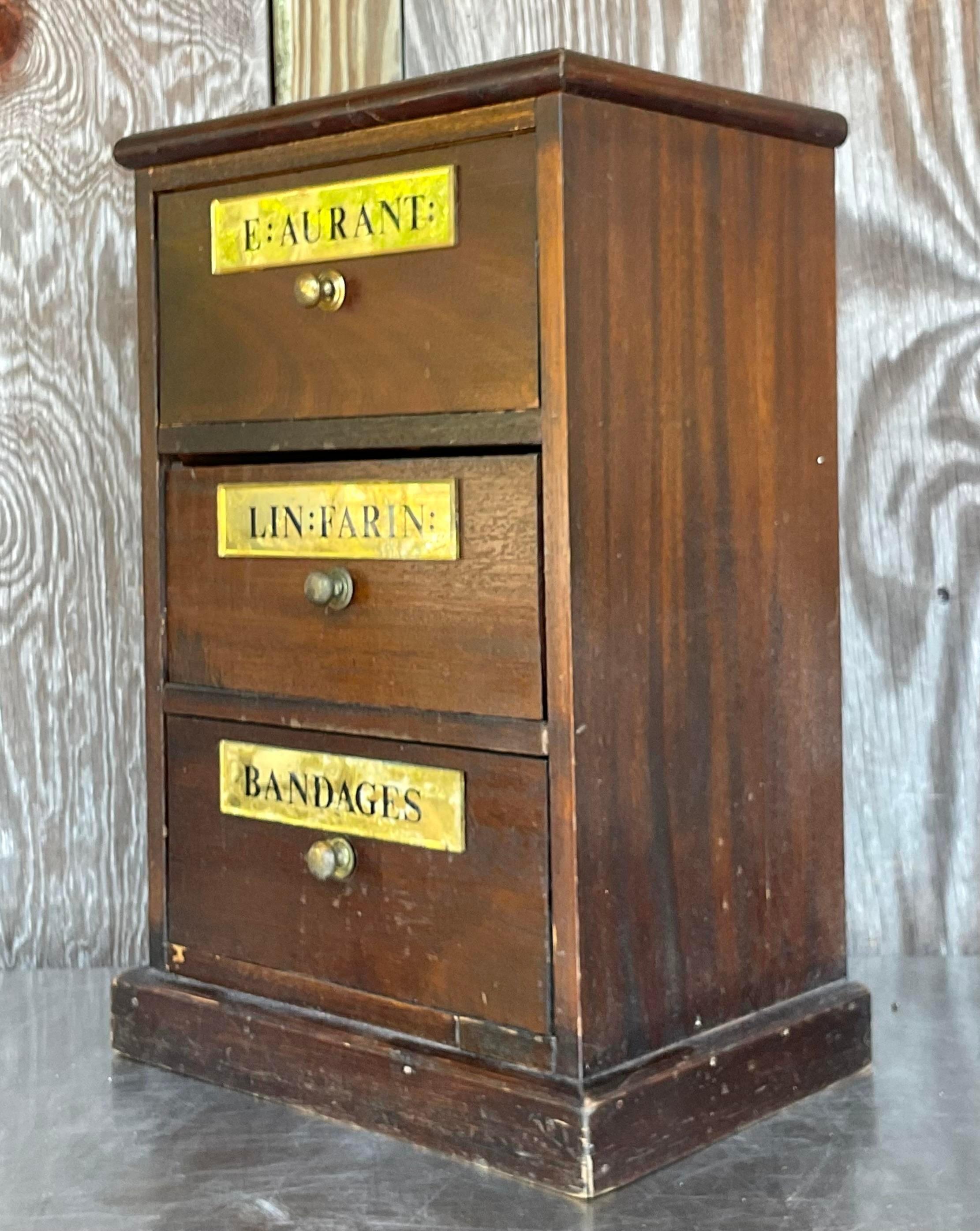 Glass Antique French 19th Century Apothecary Cabinet For Sale