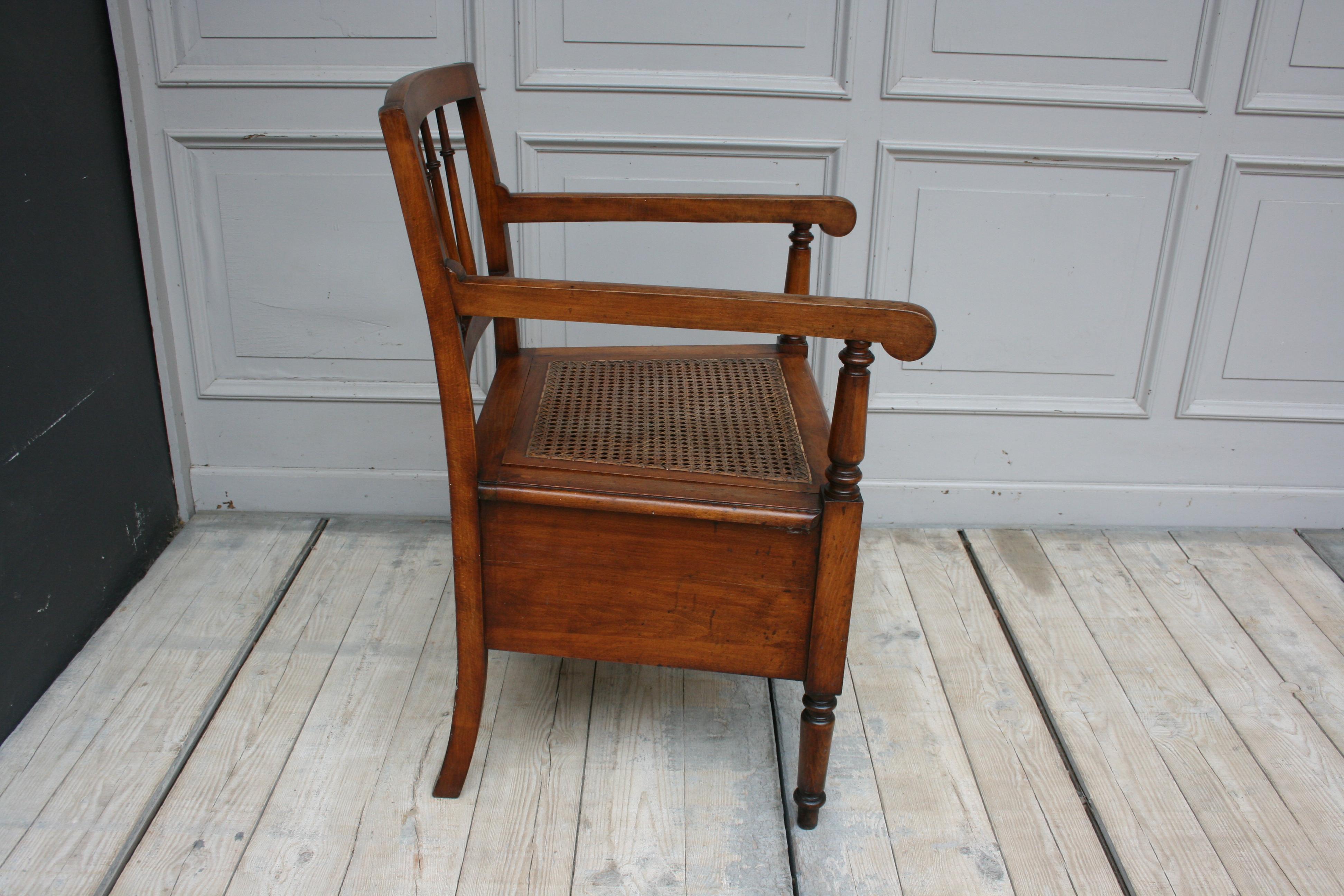 Antique French 19th Century Armchair, Potty Chair 2