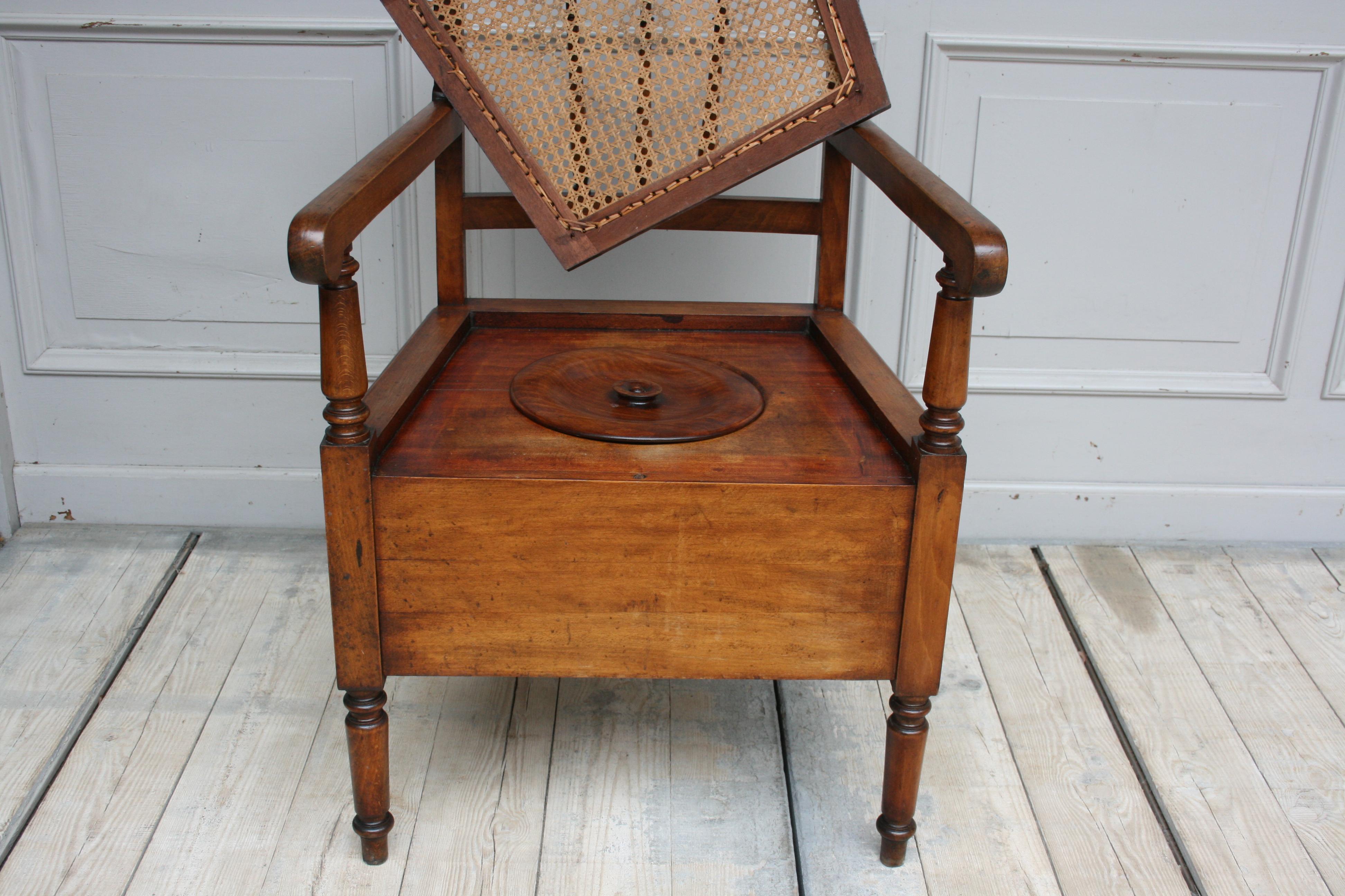 Antique French 19th Century Armchair, Potty Chair 3