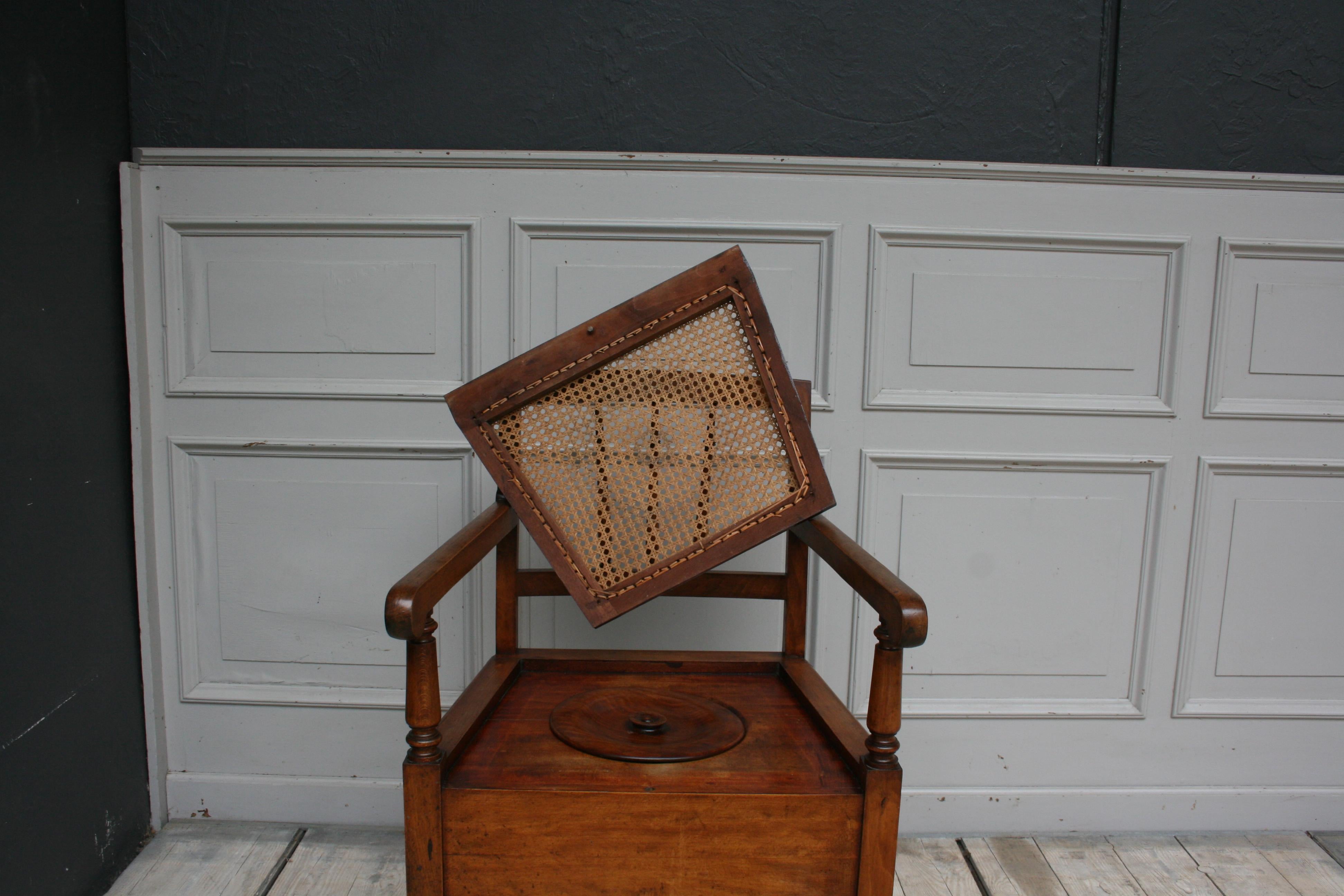Antique French 19th Century Armchair, Potty Chair 4