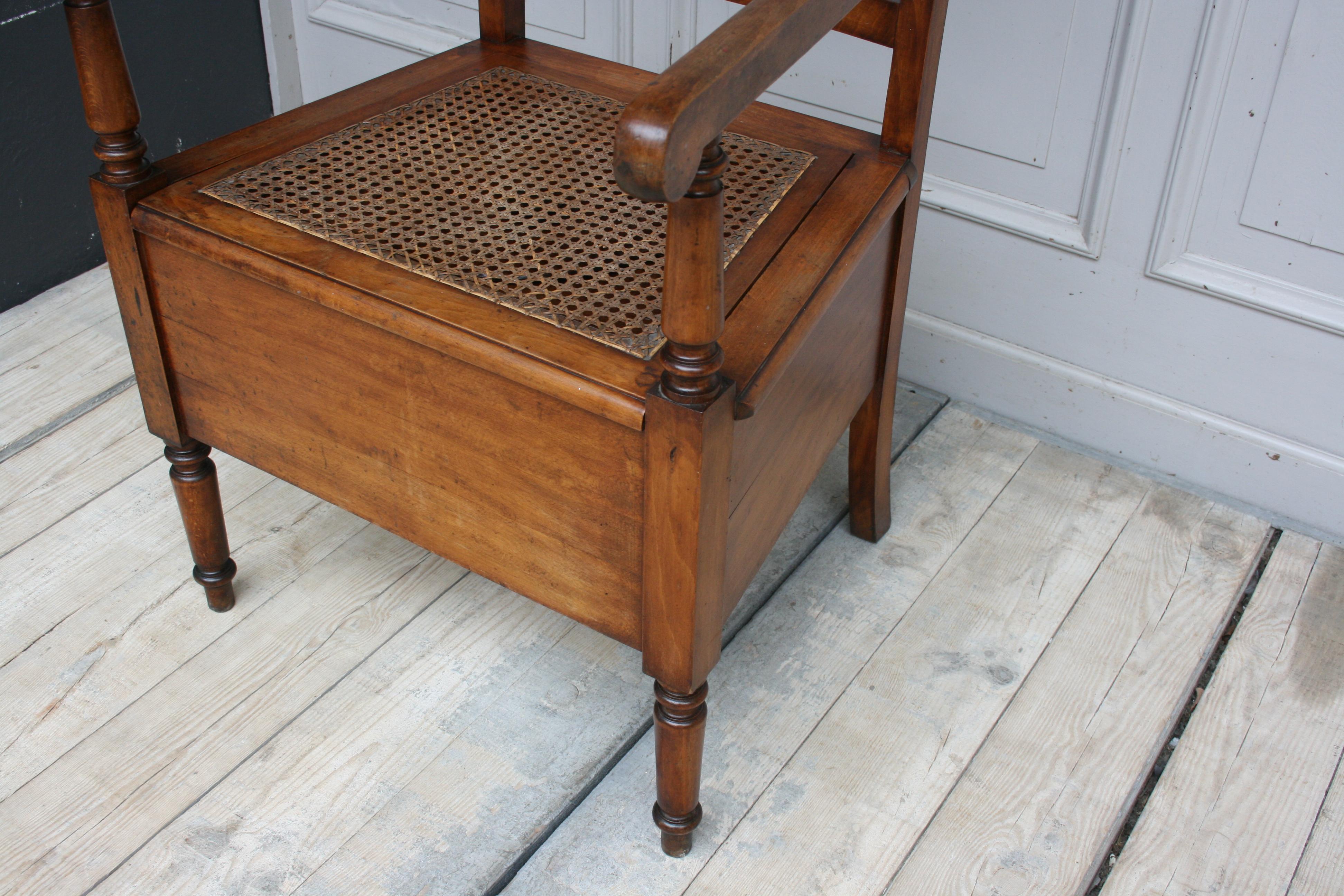 Antique French 19th Century Armchair, Potty Chair 9