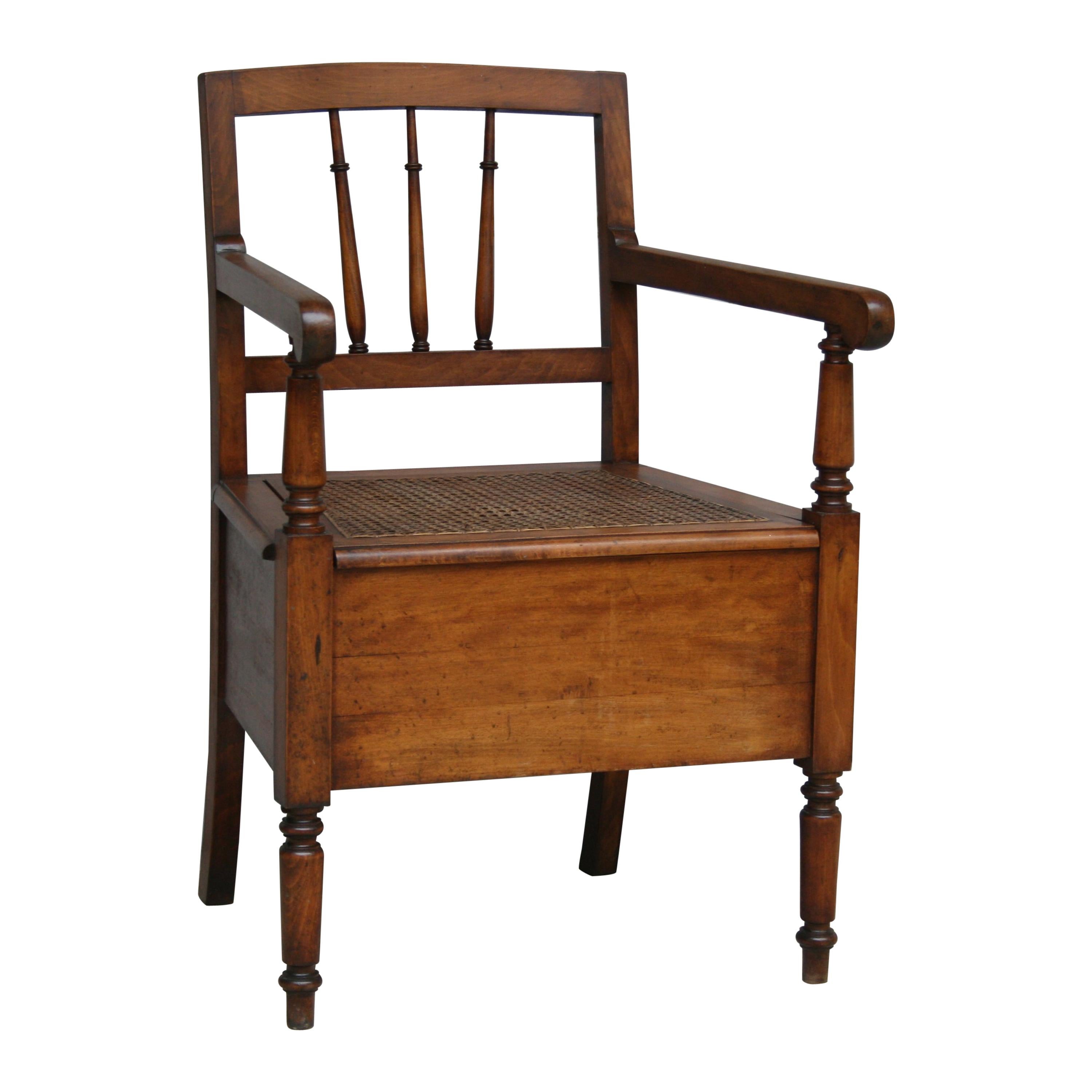 Antique French 19th Century Armchair, Potty Chair