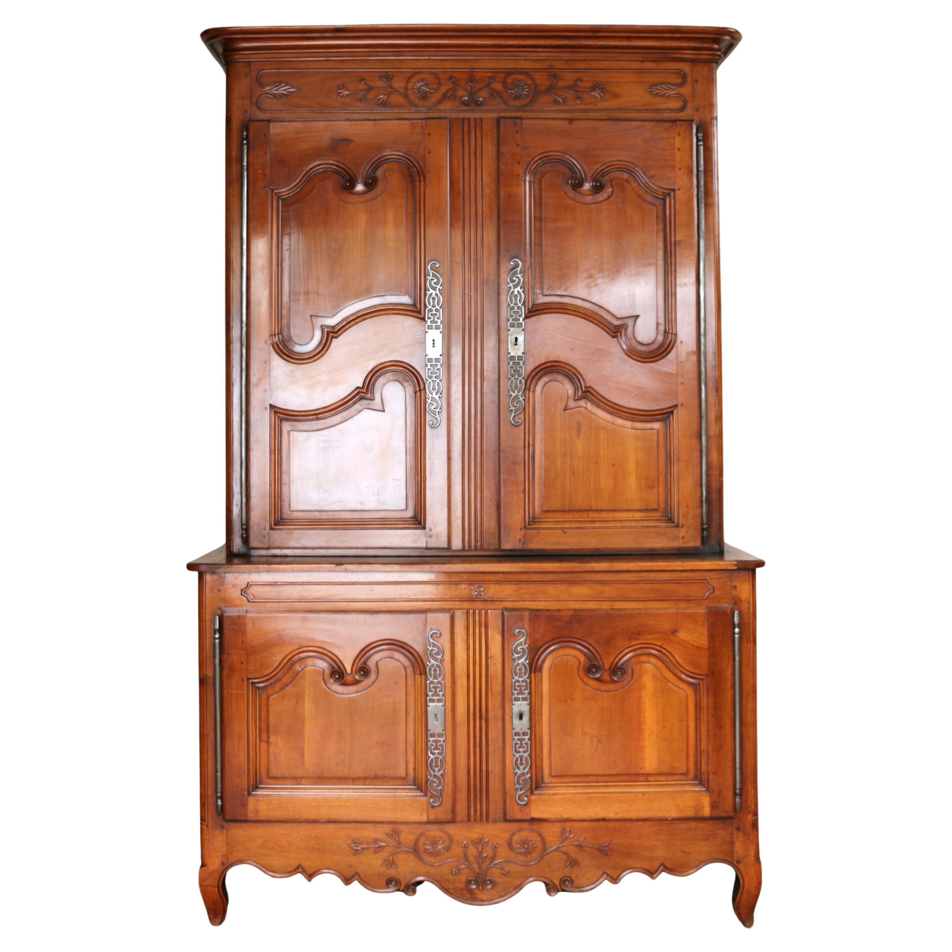Antique French 19th Century Cherry Wood Buffet