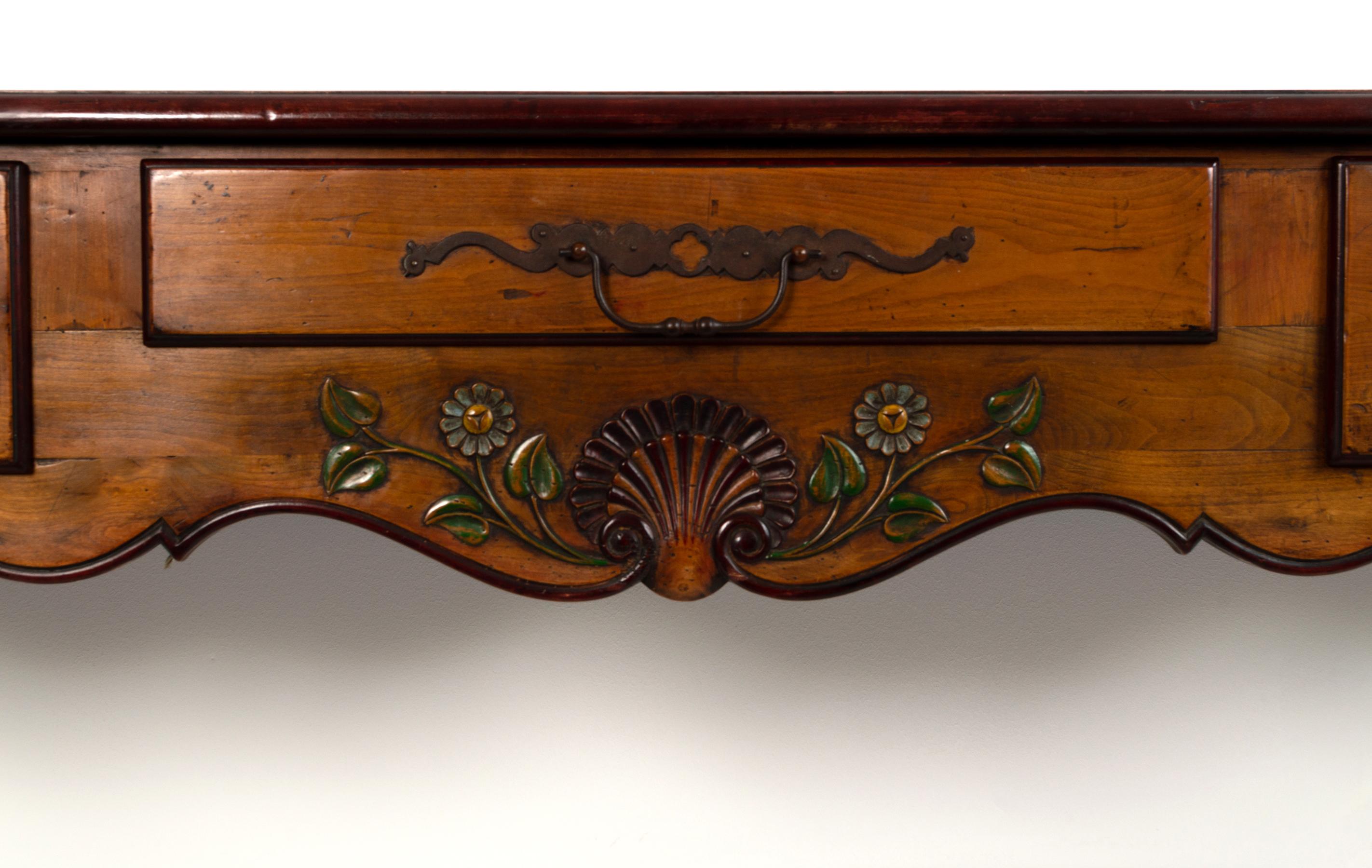 Antique French 19th Century Cherrywood Sideboard Server Console For Sale 3