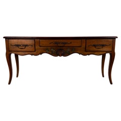 Antique French 19th Century Cherrywood Sideboard Server Console
