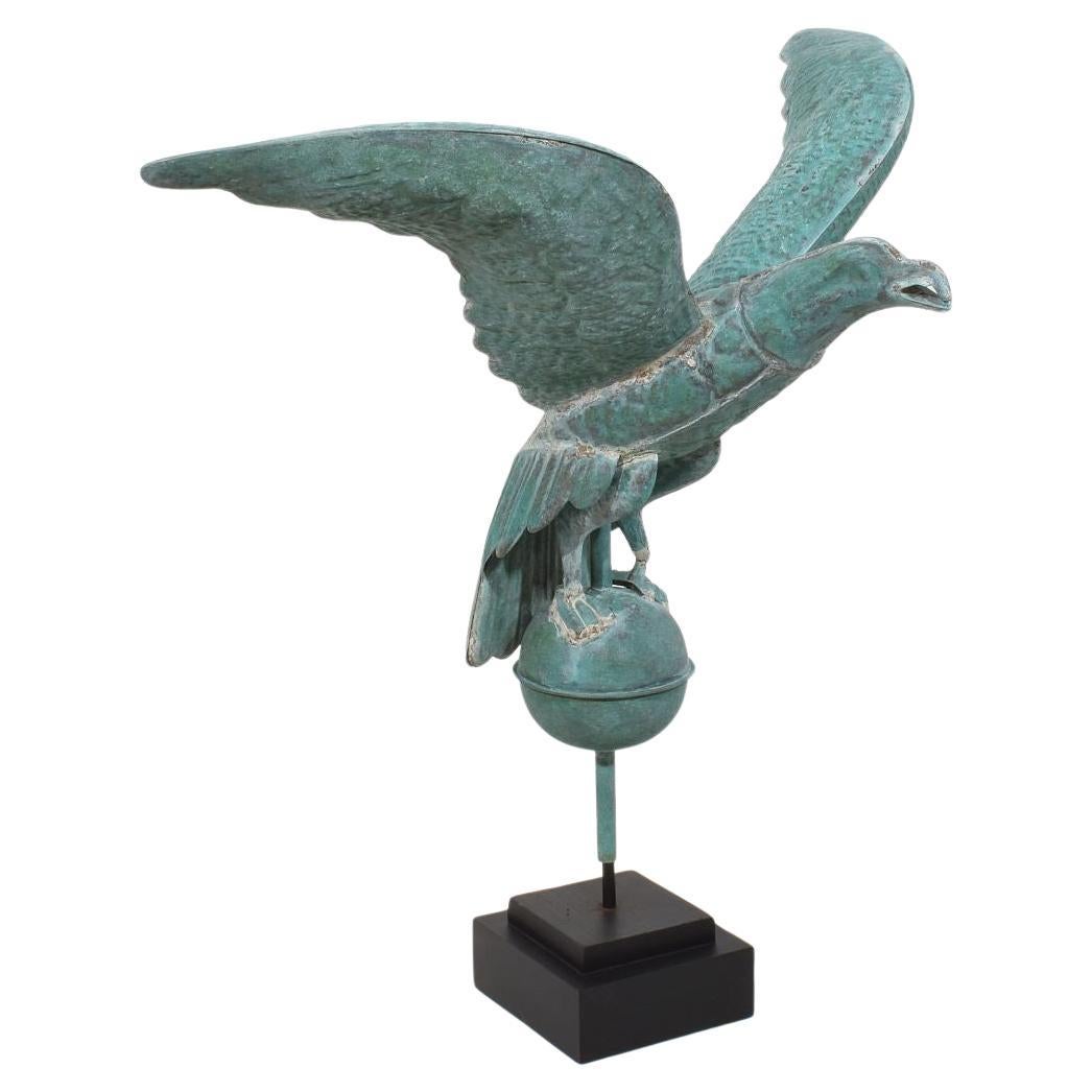Antique French 19th Century Copper Eagle Weathervane, Circa 1880