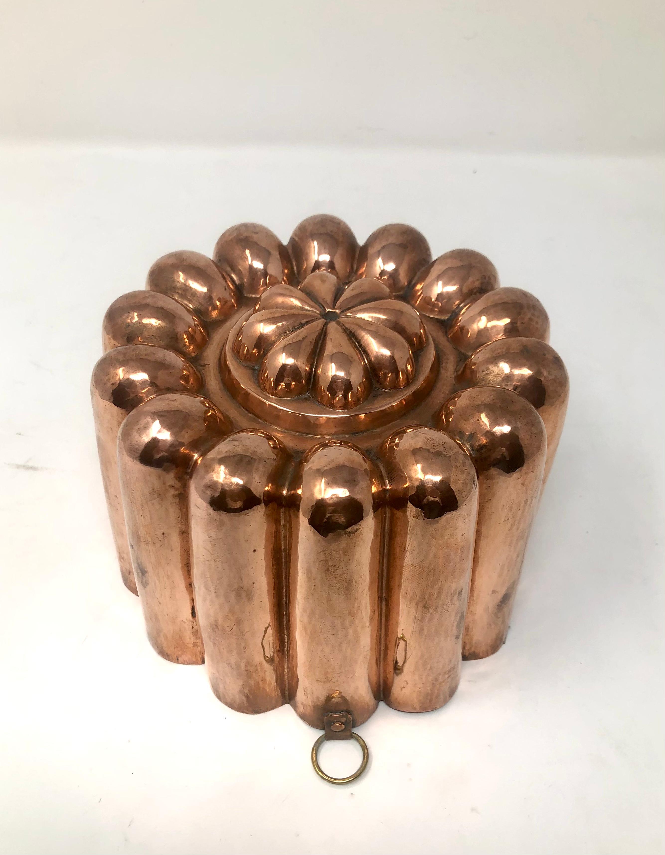 Antique french 19th century copper mold.