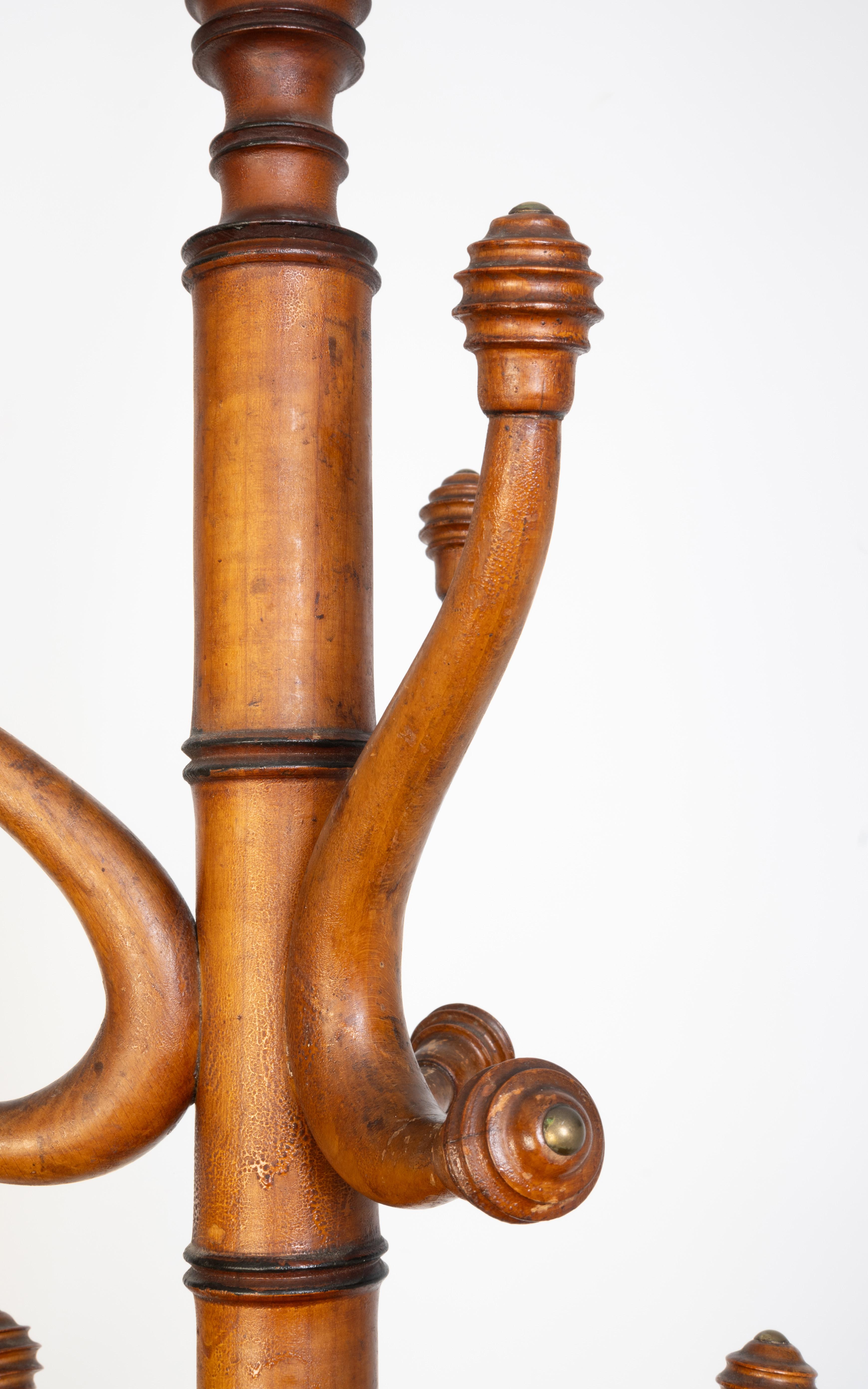 Antique French 19th Century Faux Bamboo Coat/Hat Stand C.1880 For Sale 8
