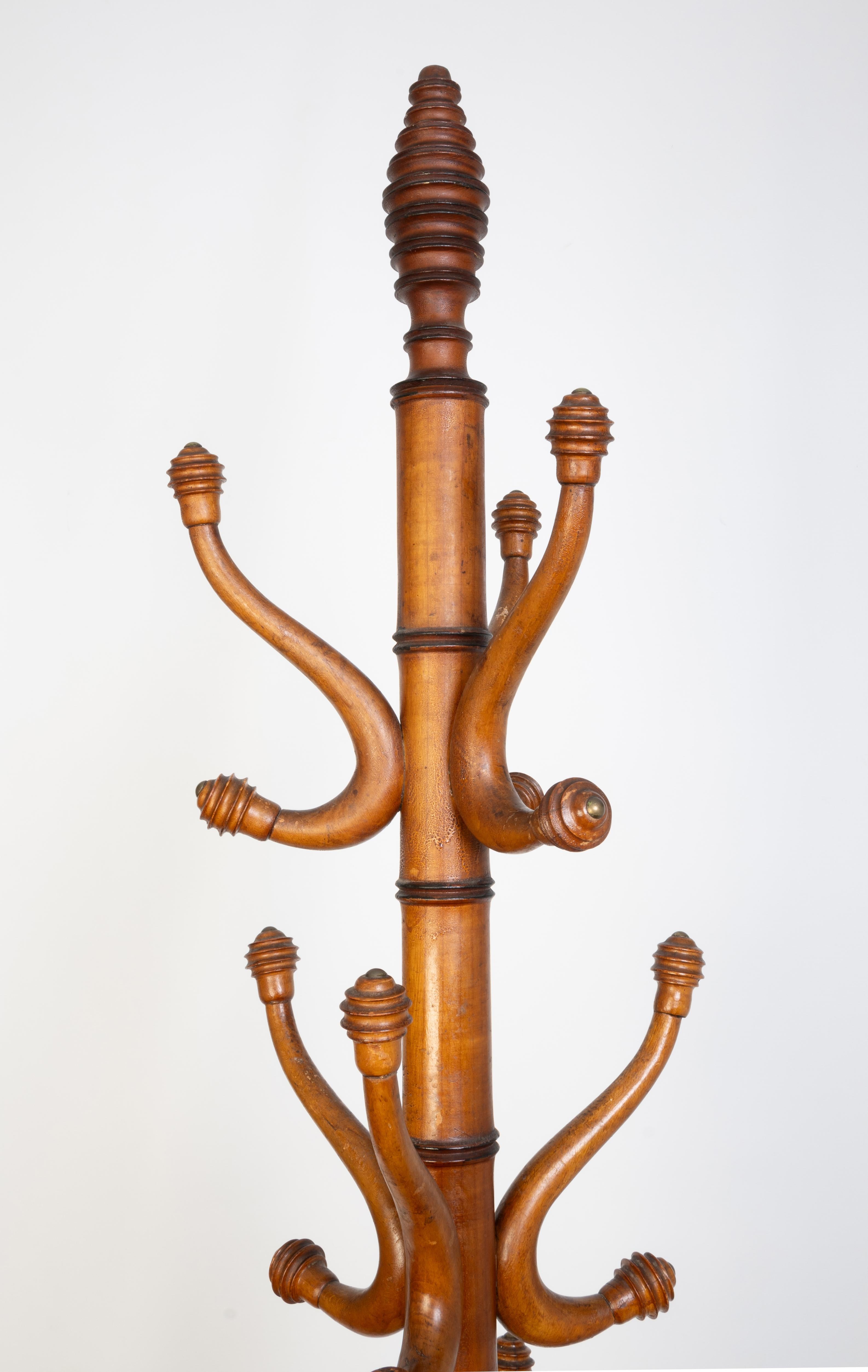 Antique French 19th Century Faux Bamboo Coat/Hat Stand C.1880 For Sale 4
