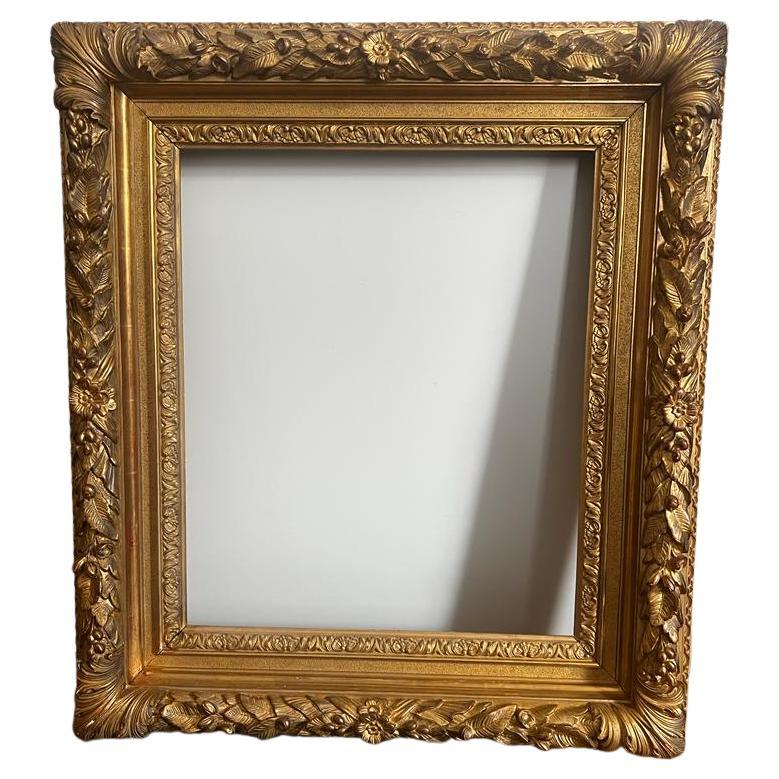 Antique French 19th Century Gold Gilded Picture Frame