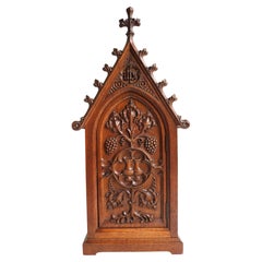 Petit cabinet d'église néo-gothique français du 19ème siècle de style néo-gothique, 1900