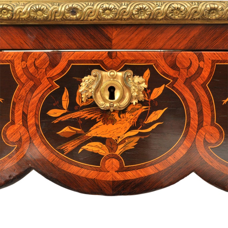 Antique French 19th Century Louis XVI Marquetry Ormolu Writing Desk Table 1895 For Sale 8