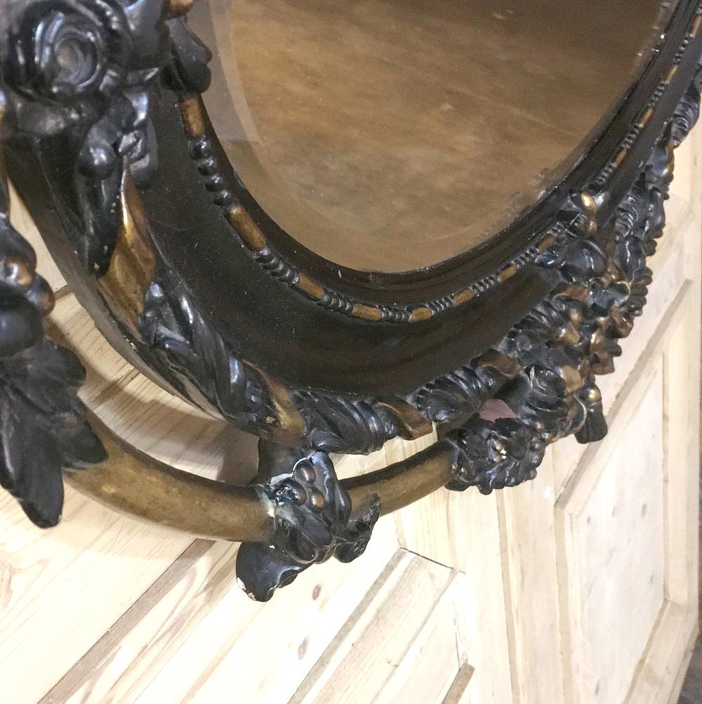 Antique Miroir ovale Louis XVI français du 19ème siècle en vente 5