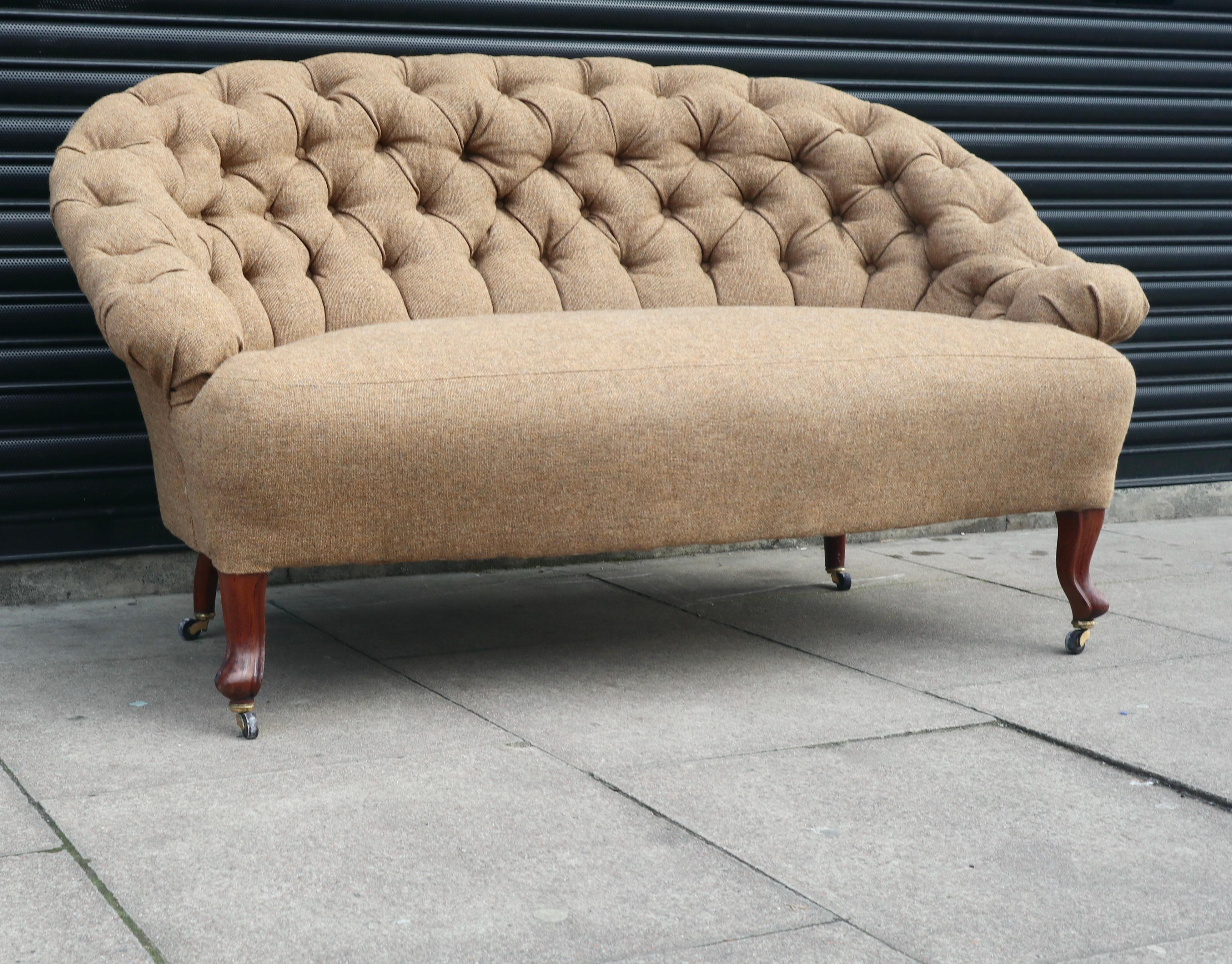 Antique French 19th century Napoleon III crapaud sofa For Sale 7