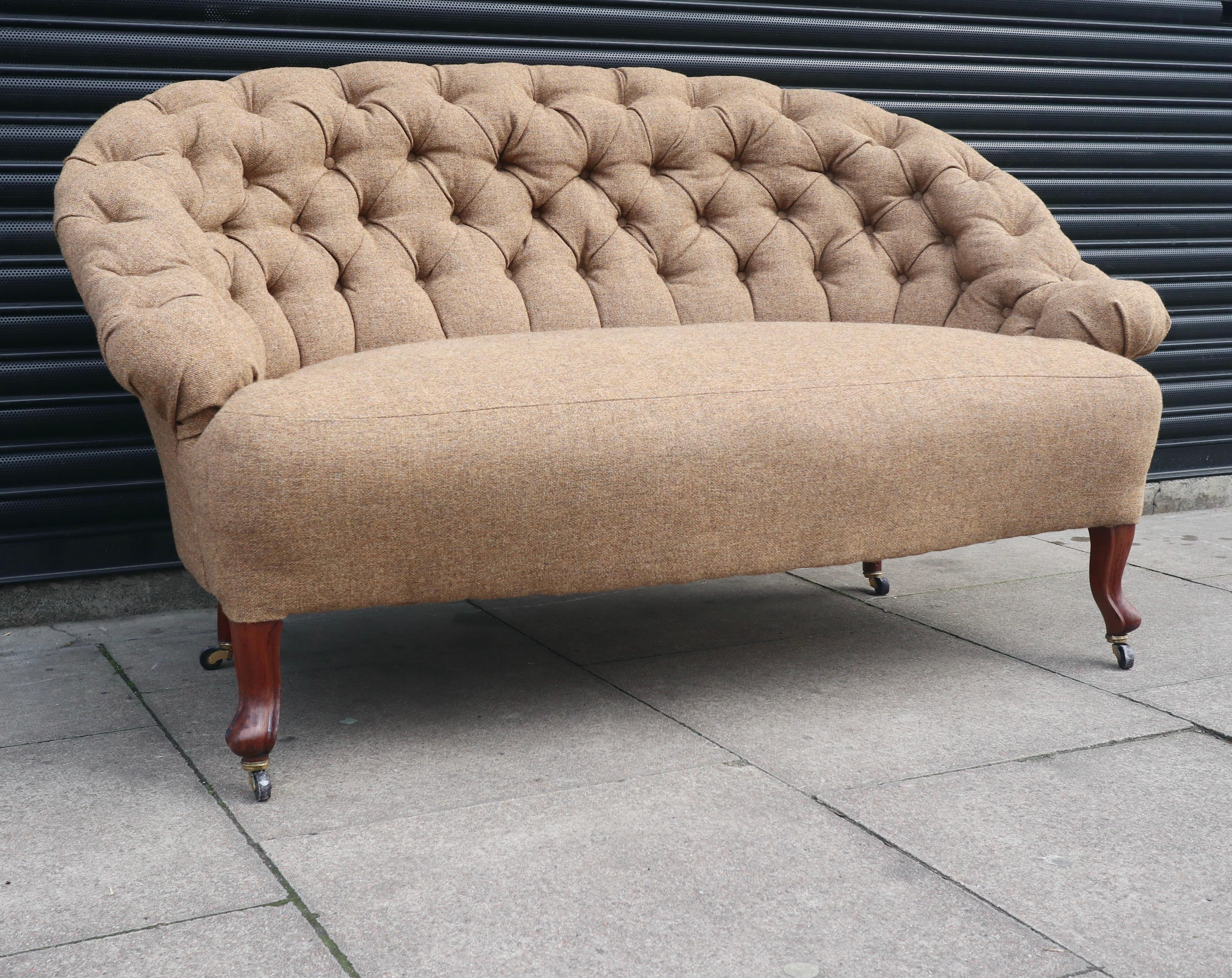 Antique French 19th century Napoleon III crapaud sofa For Sale 5