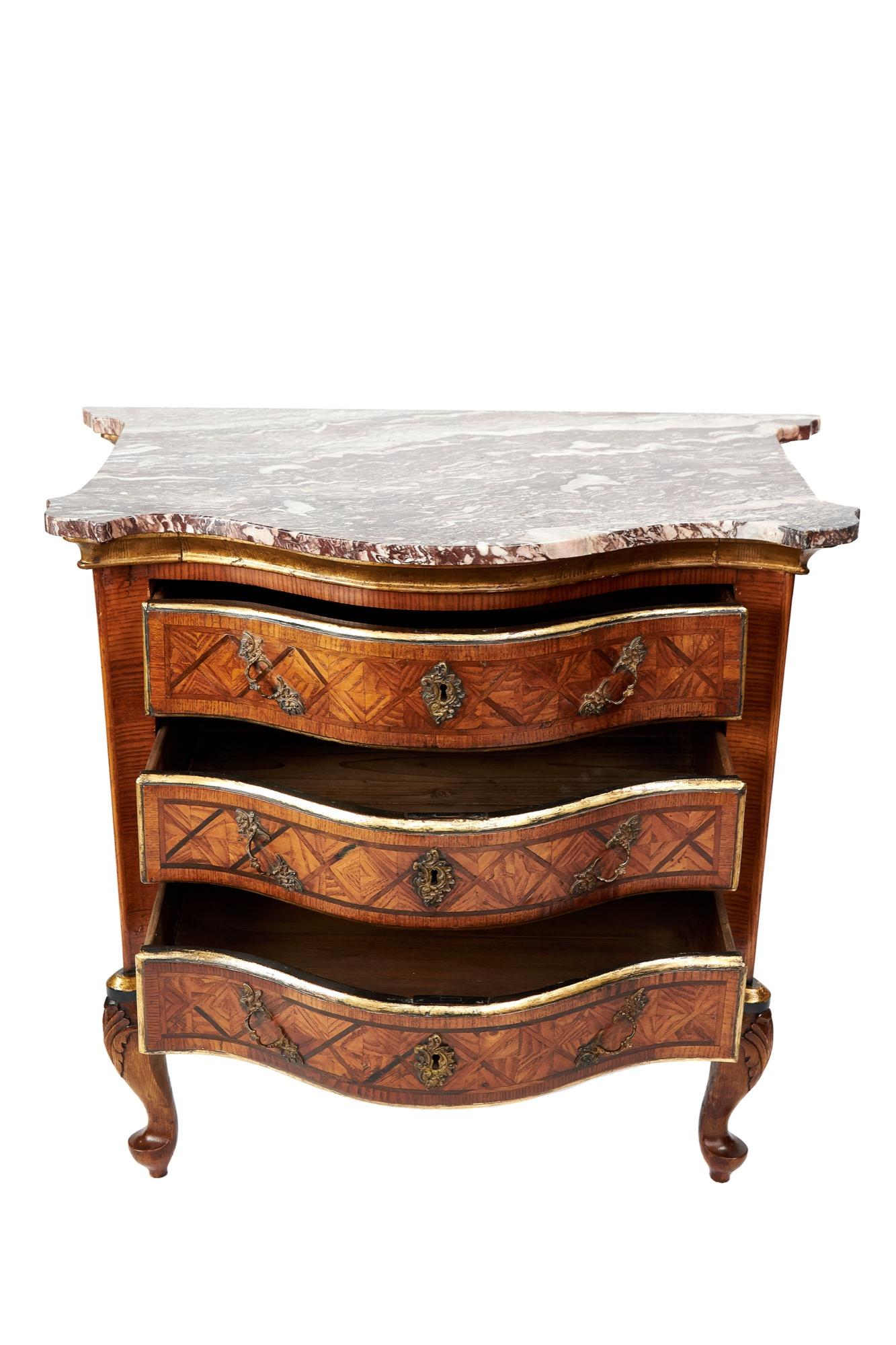 Antique French 19th Century Oak Inlaid Parquetry Commode Chest In Excellent Condition For Sale In Suffolk, GB