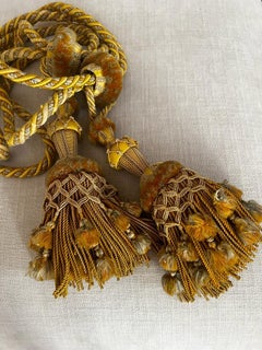 Antique French 19th Century Pair of Drapery Tassels