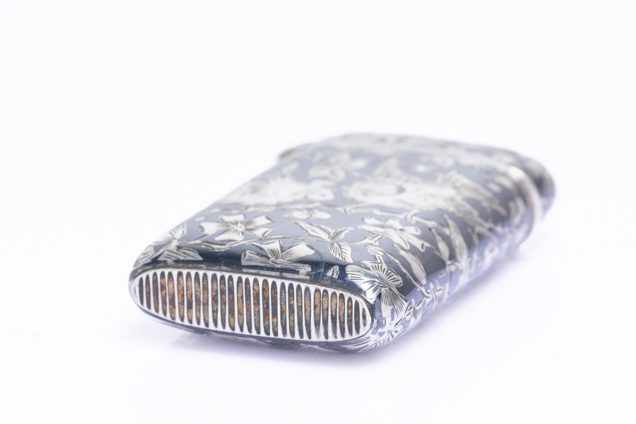 Antique French 19th Century Silver & Niello Vesta Case By A. Dubois in vendita 8