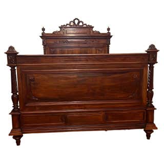 19th Century, Renaissance Style Carved Walnut Castle Bed For Sale at ...