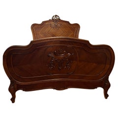 Retro French 19th Century Walnut Double Bed