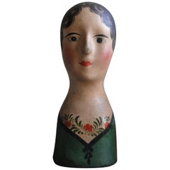 Antique French 19th Century Wig Head