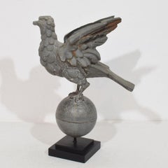 Antique French 19th Century Zinc Dove Roof Finial, Circa 1850-1900